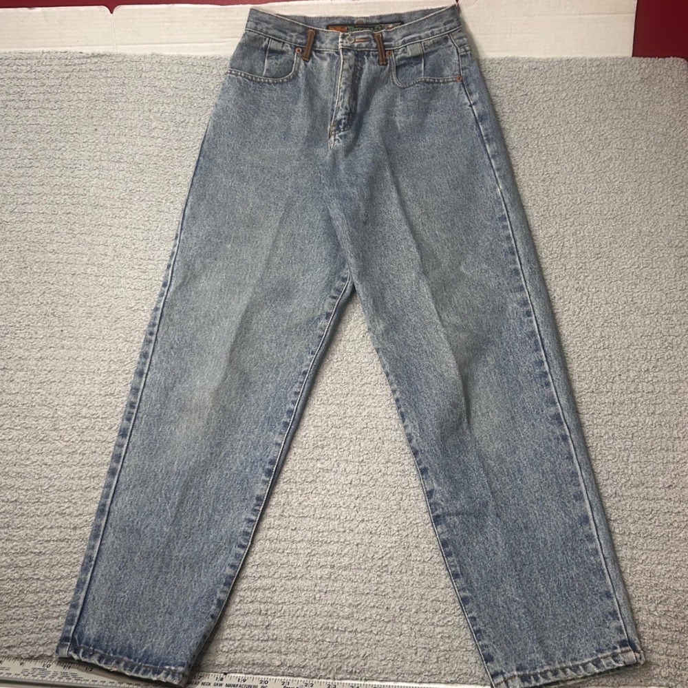 Buffalo Jeans Baggy Tapered‎ 30 Light Blue Vintage 80s 90s Mom Jeans High Rise